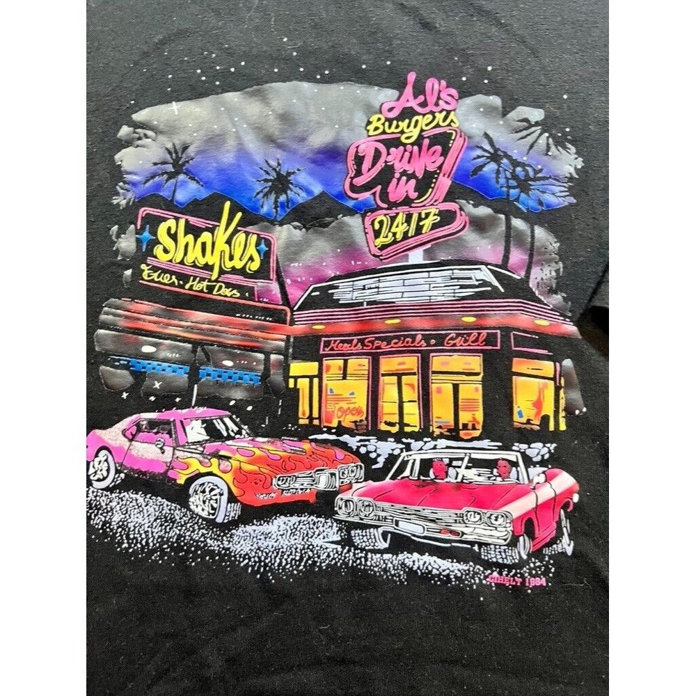 Vintage Al's Drive In Shirt Adult Medium Black Short Sleeve Pullover Tee Mens‎ - Picture 5 of 9